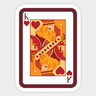 King of Hearts Playing Card Sticker